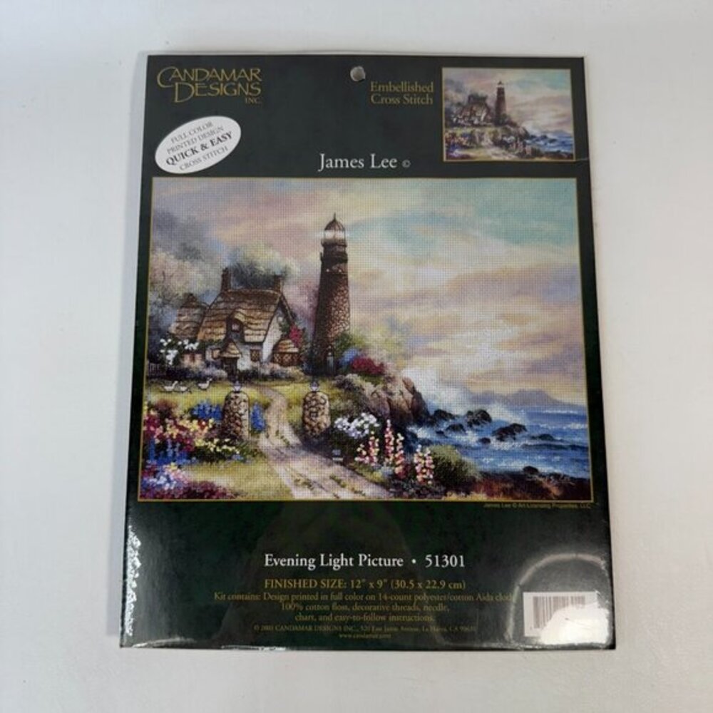 Candamar Designs Evening Light Picture Cross Stitch Kit James Lee 51301 Beach‎